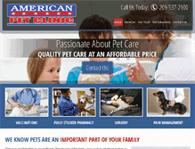 Tablet Screenshot of americanpetclinic.com